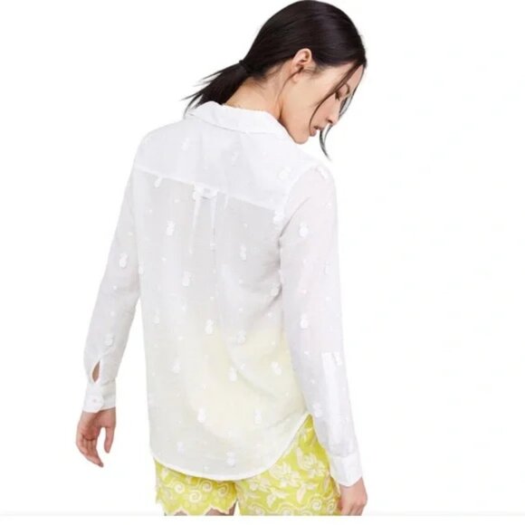 Maeve by Anthropologie button-down shirt white women size 8 - Picture 2 of 5